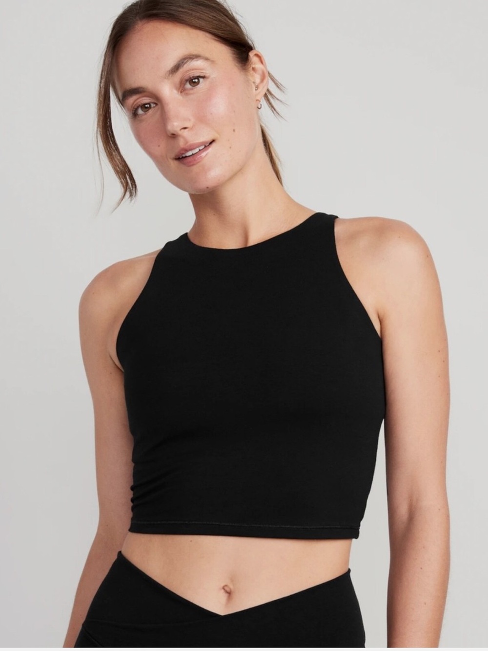 Old Navy Women's Light Support PowerChill Longline Sports Bra Tank - Picture 2 of 10